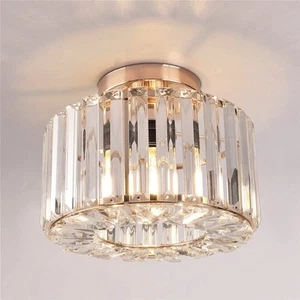 Semi Flush Mount Ceiling Light - Crystal Chandelier Modern Ceiling Lamp Hallw... - Picture 1 of 9