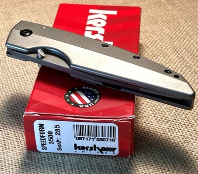 VERY RARE Kershaw Speedform 3500 Elmax Titanium Folder Knife USA NIB Serial #285 - Image 1 of 4