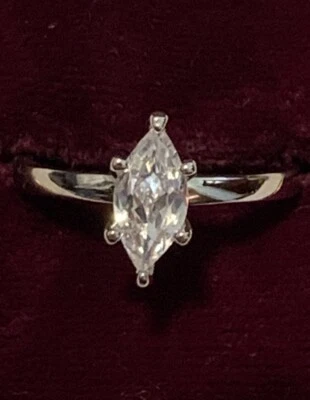 Avon маркиза кубический цирконий обручальное кольцо комплект w куртка * размер 8 * новый с коробкой - Изображение 1 из 4