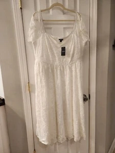 Torrid White Lace Dress With Smocked Back Size 3x - Picture 1 of 10