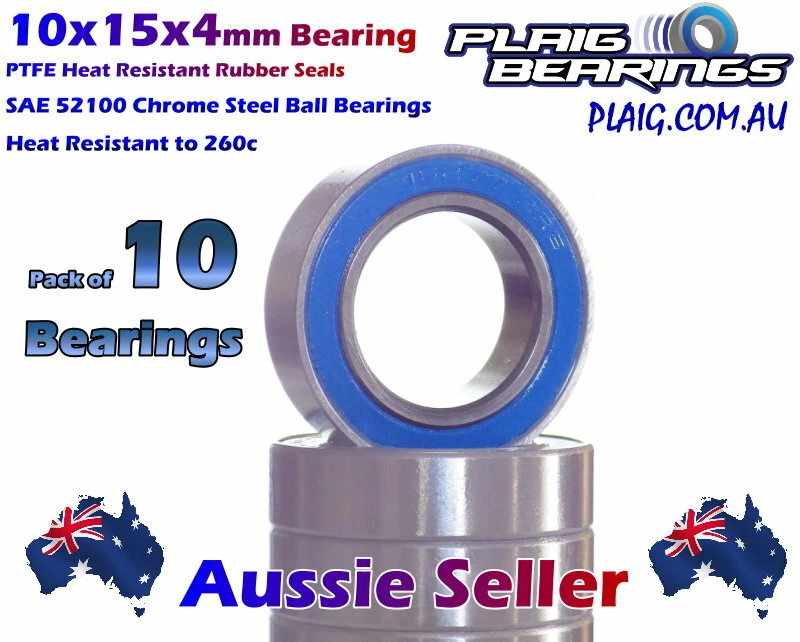 10x15x4mm Ball Bearings (10) UPGRADE to suit all HSP 1:10 RC Cars 2138 02138 - Image 1 of 2