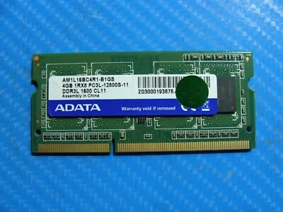 HP m6-k025dx Adata 4Gb 1Rx8 Memory Ram So-Dimm PC3L-12800S AM1L16BC4R1-B1GS - Image 1 of 2
