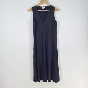 Witchery womens tank dress size XS shift midi black sleeveless Vneck 094076 - Picture 1 of 8