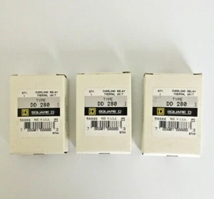 LOT OF 3, NEW, SQUARE D, DD280, OVERLOAD RELAY THERMAL UNIT. (2J-1) - Picture 1 of 4