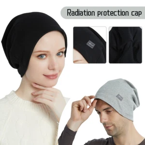 Anti Radiation Beanie Cap EMF Protection Hat Silver Fiber Shield Microwave RF - Picture 1 of 14