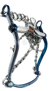 SILLA DE MONTAR 5" BROCA DE CABALLO AZUL MEXICANO, EQUIPO DE CABALLO DE TACHUELA, FRENO CHARRO AZUL - Imagen 1 de 5