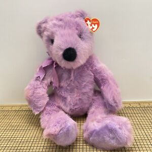 1999 Ty Classic Beanie Babies LILACBEARY Lilac Bear Tags 14" Plush Pellet Purple