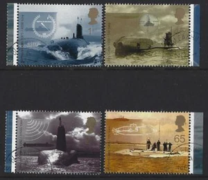 GREAT BRITAIN 2001 SUBMARINE PERFORATION VARIETY SET 4 FINE USED - Bild 1 von 1