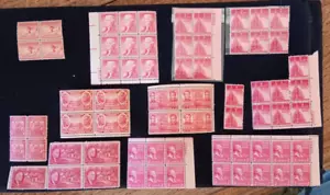 2 Cent Plate Blocks 8 Varieties All Unused OG - Picture 1 of 1