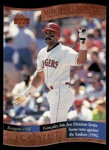 1997 Collector's Choice #7 Juan Gonzalez Memorable Moments