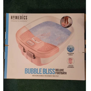  NIB Homedics Bubble Bliss Deluxe Foot Bath-Pink Foot Spa - Picture 1 of 6