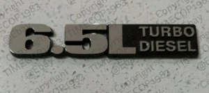 6.5 Turbo Diesel Emblema HUMMER H1 Insignia Cromo Calcomanía AM General Humvee Chevy GMC - Imagen 1 de 7