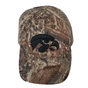 NCAA Iowa Hawkeyes Cap hat Realtree Camo Brown Strap Back - Picture 1 of 9