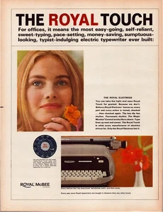 Printanzeige Royal Schreibmaschine 1964 Electress ganze Seite großes Magazin 10,5"x13,5" - Bild 1 von 1