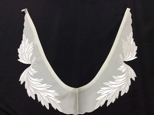 applicazione a collo in cotone cm 70 bianco seta - Picture 1 of 3