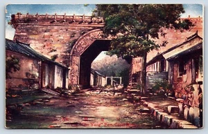 Postcard China Rare The Chu Yung Pass Great Wall People Walking Vintage F9 - Picture 1 of 2