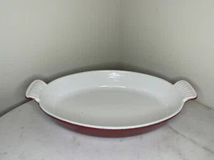 DANSK Rot Emailliert Gusseisen Oval Bäcker Au Gratin Schale 10" - Bild 1 von 12