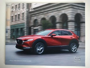 MAZDA CX-30 CX30 2.0 Skyactiv-G-X 2WD AWD Price List Specification Brochure 2019 - Picture 1 of 1