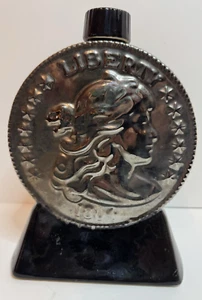 Moneda Liberty 1804 1969 Ezra Brooks jarra "decorada a mano con platino puro" - Imagen 1 de 6