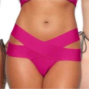 Skims Knit Swim Strappy Bikini Bottom Magenta 3XL (SW-BIK-0165) - Picture 1 of 4