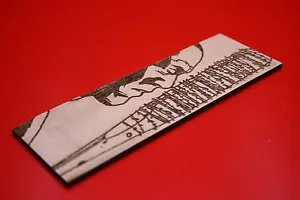 Wooden Bookmark Walking Dead Negan and Lucille Bat Comic Art - Imagen 1 de 10