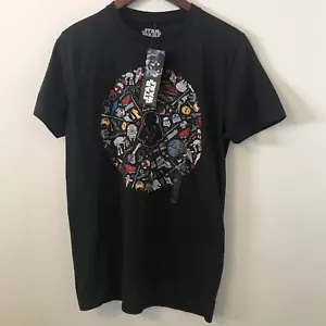 Camiseta Gráfica Star Wars Talla Pequeña Mangas Cortas Negra Clara ¡NUEVA CON ETIQUETAS! - Imagen 1 de 5