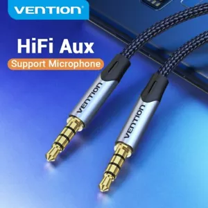 Cable auxiliar cable de audio conector a conector estéreo macho de 3,5 mm PC teléfono coche guitarra - Imagen 1 de 13