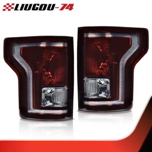 Rear Tail Lights Brake Lamps Smoke Left+Right Side Fit For 2015-2017 Ford F-150 - Picture 1 of 9