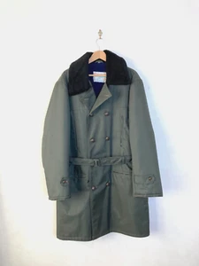 Vintage Easden Alaskan Jacket Coat 1970s Size L Fleece Lined Belted Military - Picture 1 of 9