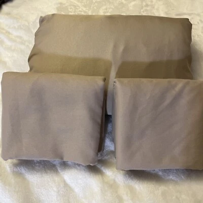 Better Homes Fitted Sheet And 2 Cases All King Tan Beige Microfiber CozyComfort - Image 1 of 4
