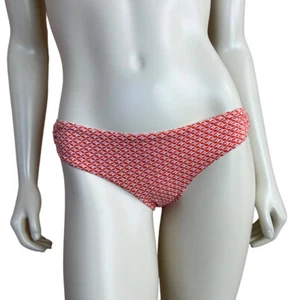 NEW Melissa Odabash Swim Bikini Bottom Size 6 Evita Print Gold Ring Trim Orange - Picture 1 of 12