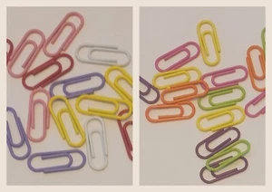 Gorgeous Mini Paper Clips for Paper Crafts Pretty Colours 15x5mm Pk15 - Picture 1 of 3