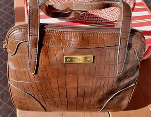 Bolso de hombro vintage de imitación de cocodrilo reliquia - Imagen 1 de 9