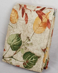 Fabric Tablecloth Autumn Fall Leaves Thanksgiving Decor Design 60" x 84" - Picture 1 of 4