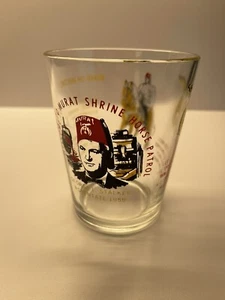 Vintage Masonic Murat Shrine Horse Patrol 1959 Double Old Fashioned Glass - Picture 1 of 3