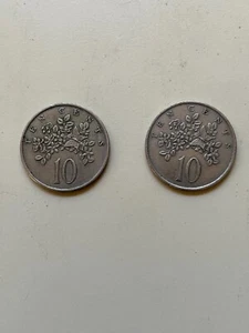 2 coins JAMAICA 10 Cents 1969 Nice - Picture 1 of 2