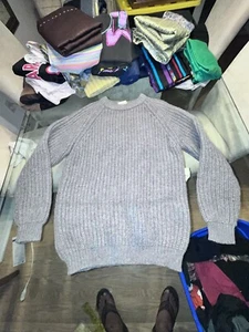 Vintage Cornish Chunky Wool Sweater Mens Xl Made In England - Imagen 1 de 14