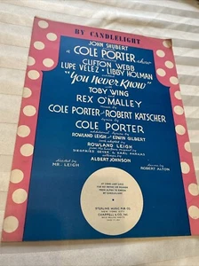 By Candlelight John Shubert Vintage Sheet Music 1937 - Picture 1 of 3