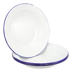4Pcs Enamel Fruits Plates Home Hotel Enamel Plates Food Plates Snacks Serving - Picture 1 of 12