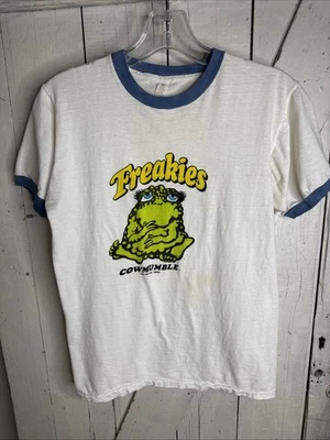 Camiseta Vintage 1973 Freakies Cereal Cowmumble Monster Timbre Azul Talla M LEER Foto 1 de 4