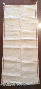 Antique American Show Towel Linen Embroidery Initials Folk Textile Homespun - Picture 1 of 11