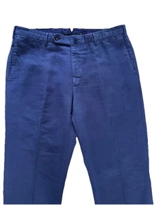 Pantalones Chinolino Incotex Para Hombre 34x32 Azul Lino Algodón Chino Slowear ¡BONITOS! - Imagen 1 de 13