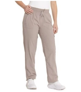 Pantalones de senderismo Eddie Bauer para mujer forrados de vellón completo ceniza topo bolsillos pequeños - Imagen 1 de 10