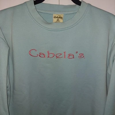 Cabela's  Women's Aqua Sweatshirt Size Medium - Image 1 of 4