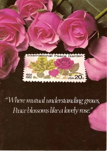 #2014 First Day Ceremony Program 20c Int. Peace Garden Stamp - Imagen 1 de 2