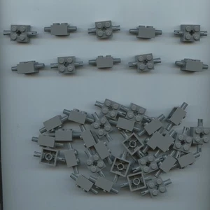 LEGO x 40 Dark Bluish Gray Brick, Modified 2 x 2 with Pins and Axle Hole 30000 - Picture 1 of 1