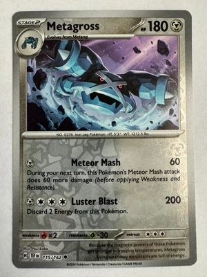 Metagross 115/162 Reverse Holo SV05: Temporal Forces NM Pokemon TCG Card - Image 1 of 2