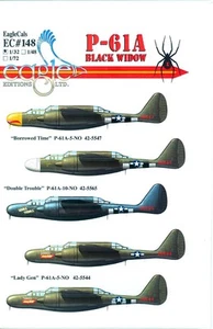 EagleCals Decals 1/32 NORTHROP P-61A BLACK WIDOW - Picture 1 of 6