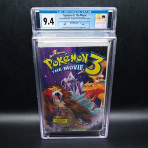 CGC 9.4 A+ Pokemon 3 The Movie VHS New Factory Sealed 2000 Wata IGS PSA - Picture 1 of 2