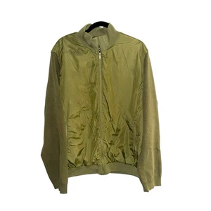 Bomber Galleries Lafayette verde full zip retrò outdoor comodo taglia XXL - Foto 1 di 9
